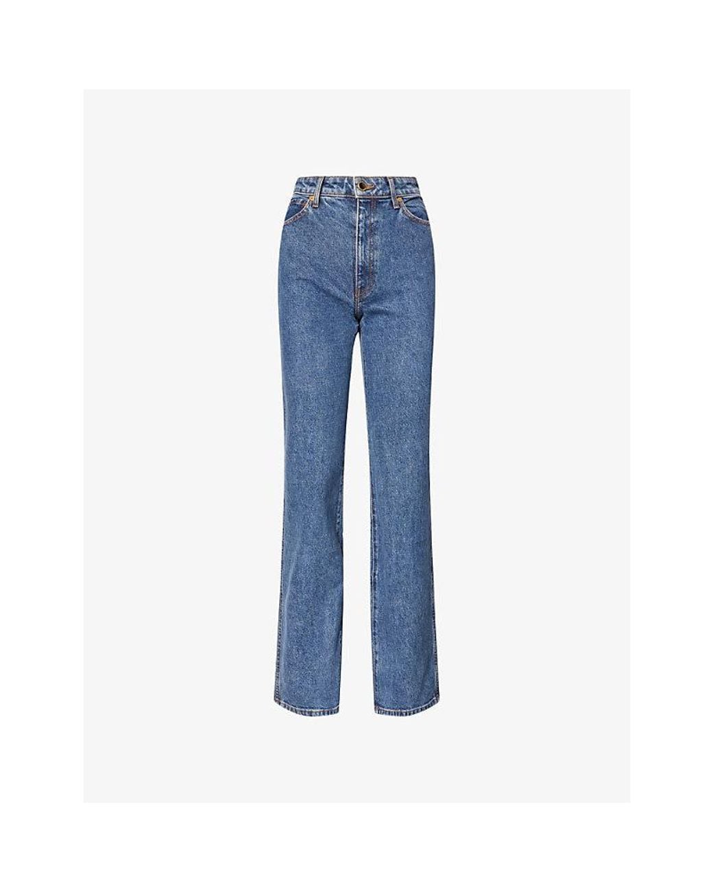 Khaite Blue Danielle Straight-Leg Denim Jeans