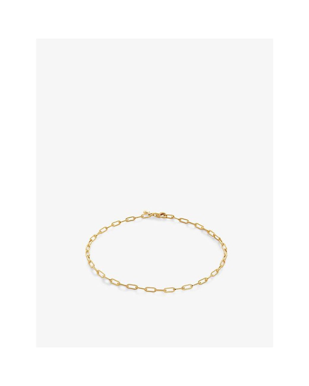 Monica Vinader Natural Paperclip Mini 18Ct-Plated Vermeil Sterling- Chain Bracelet