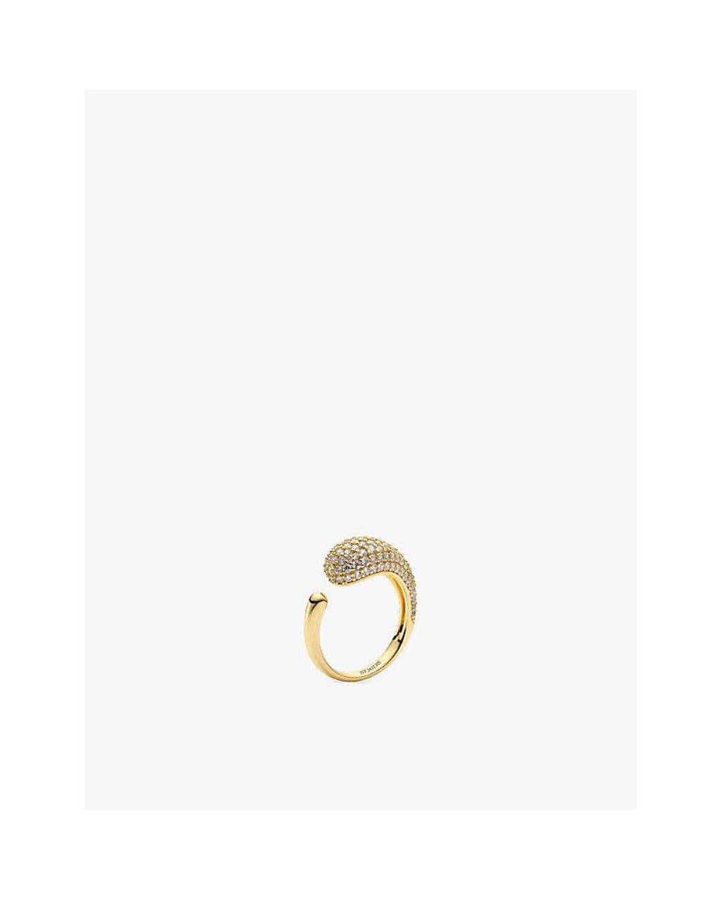 Sif Jakobs Metallic Goccia Piccolo 18Ct-Plated Sterling- And Cubic Zirconia Ring