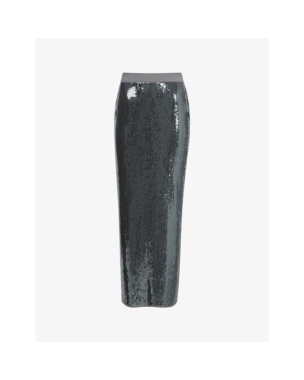 eem Gray Squined Maxi Pencil Skirt