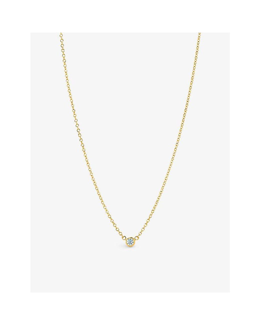 Tiffany & Co White Diamonds By The Yard 18Ct- And 0.12Ct Brilliant-Cut Diamond Pendant Necklace