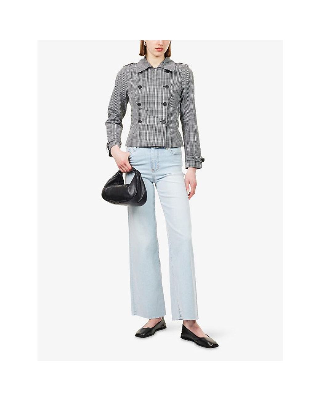 FRAME Blue The Slim Palazzo Denim Jeans