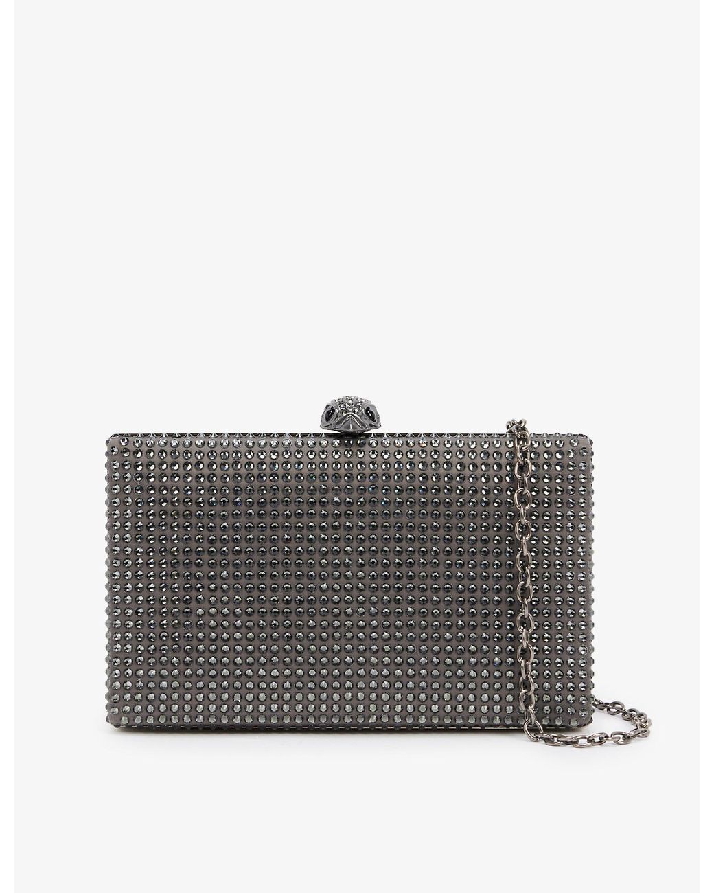 Kurt Geiger Kensington Crystalembellished Clutch Bag in Black Lyst