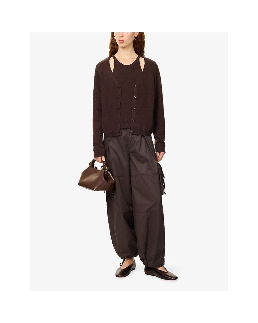 4th & Reckless Purple Candide Double-Layered Knitted Cardigan