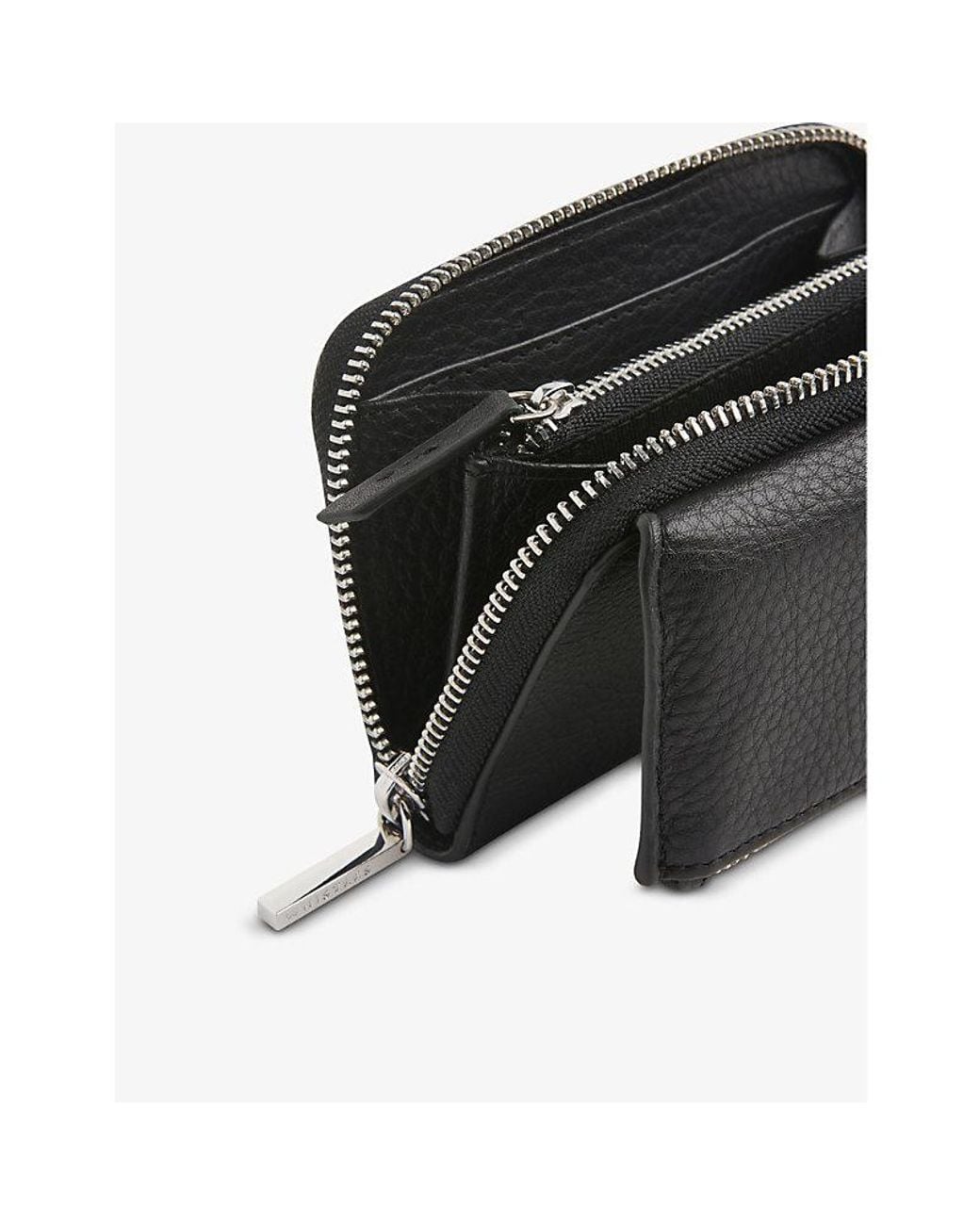 Whistles Black Bibi Leather Purse