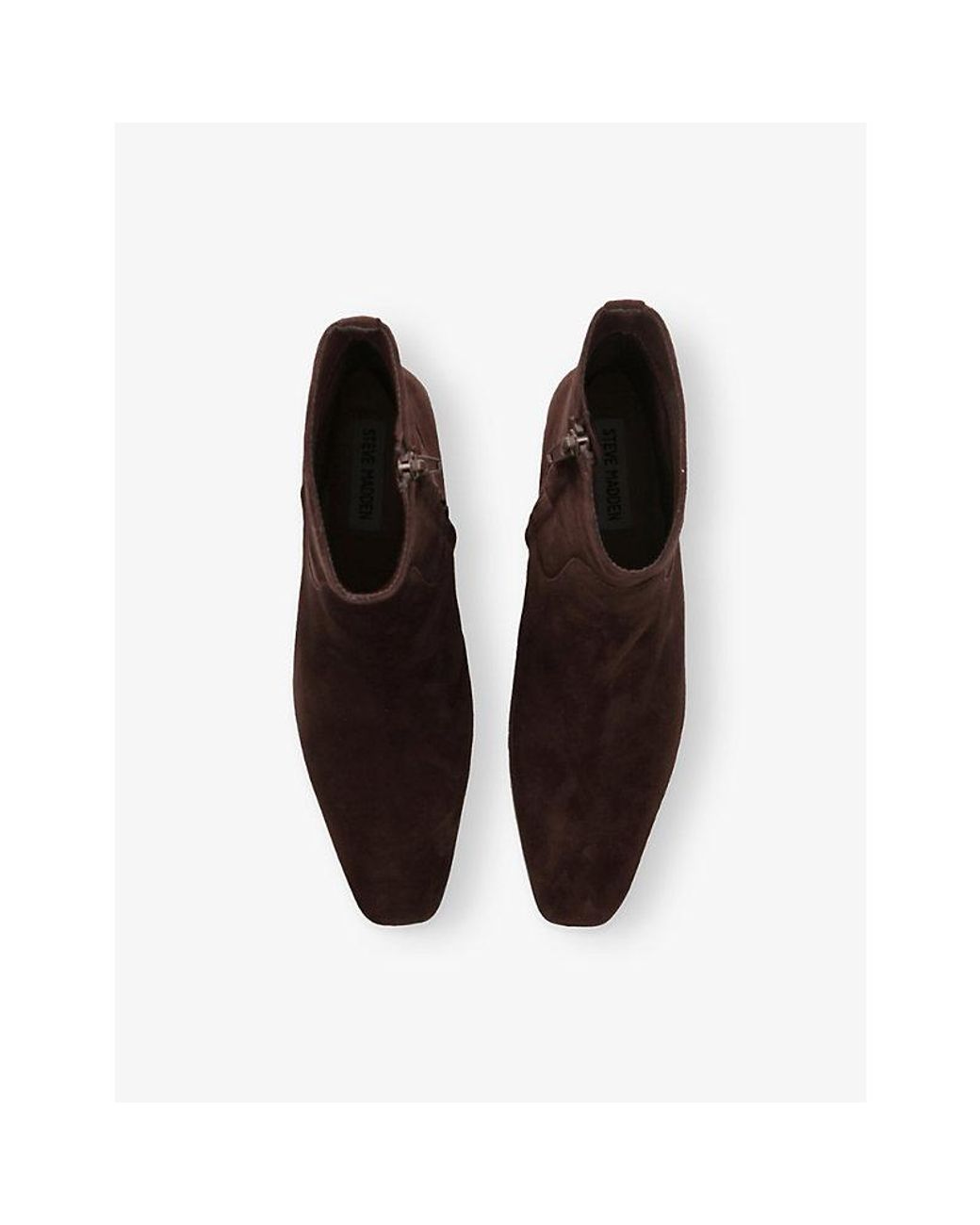 Steve Madden Brown Dusty Suede Heeled Ankle Boots