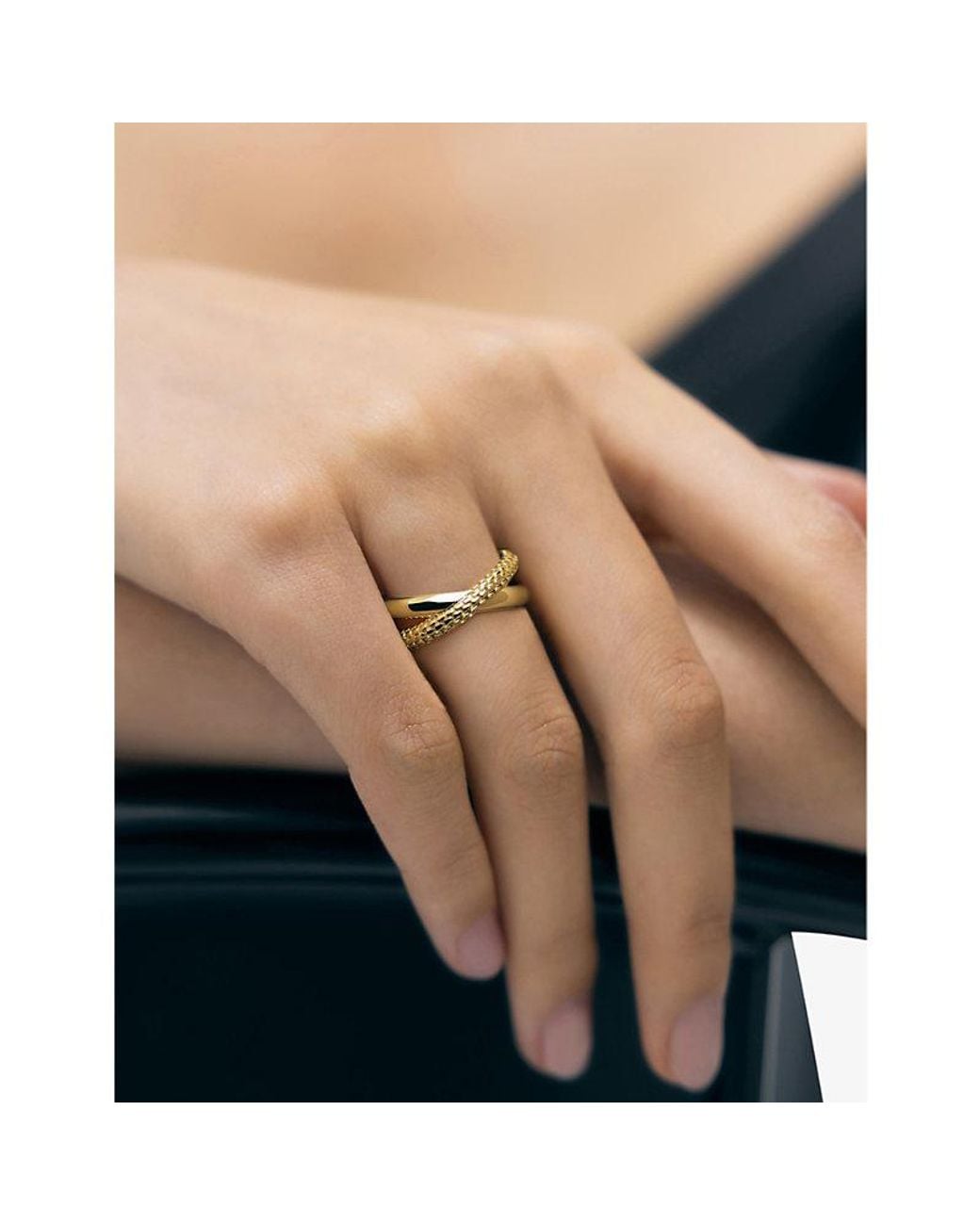 Monica Vinader Metallic Heirloom Crossover 18Ct- Plated Vermeil Sterling- Ring