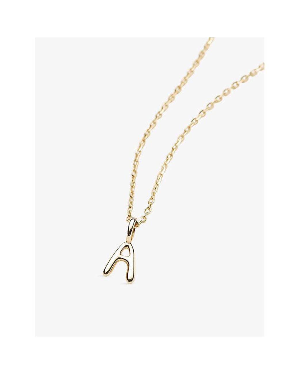 Missoma Metallic Fine Initial Mini Z 14Ct Pendant Necklace