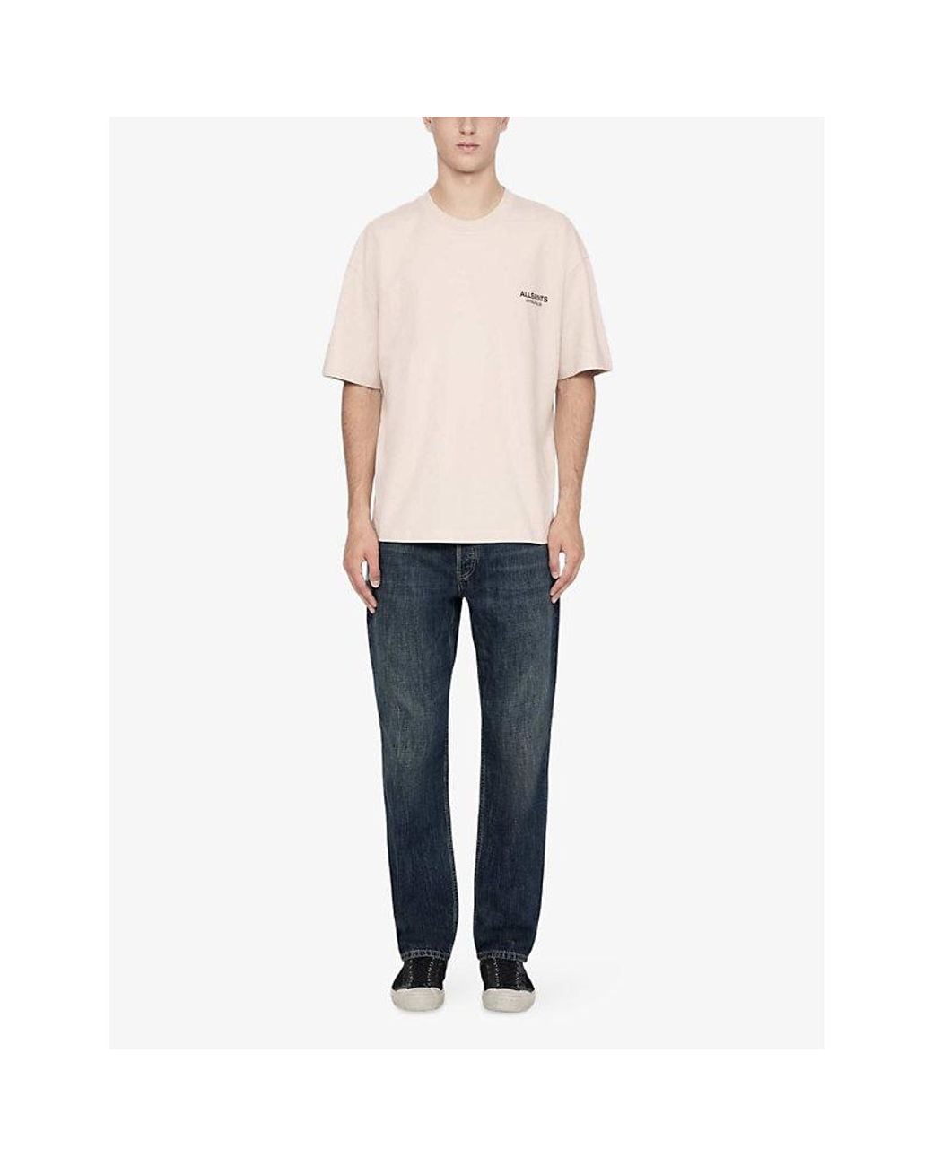 AllSaints Natural Shadow Graphic-Print Short-Sleeve Cotton T-Shirt for men