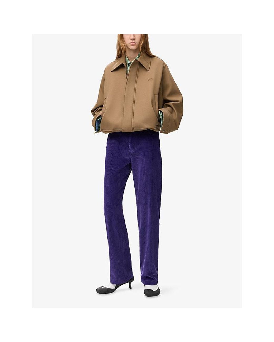 Loewe Natural Drawstring-Hem Relaxed-Fit Cotton-Blend Jacket