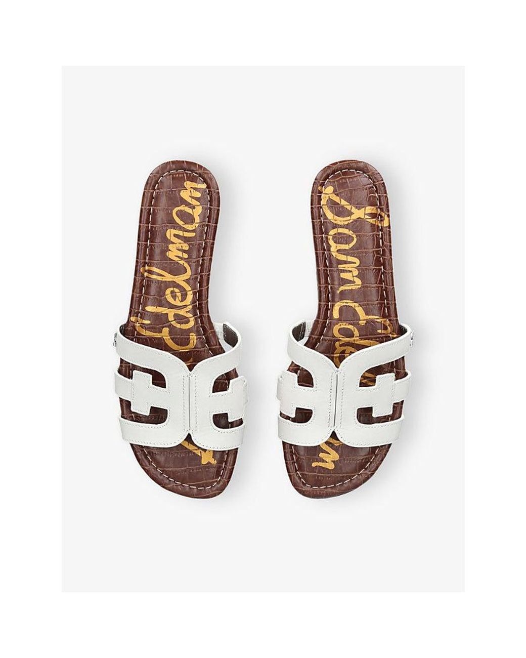 Sam Edelman White Bay Leather Sandals