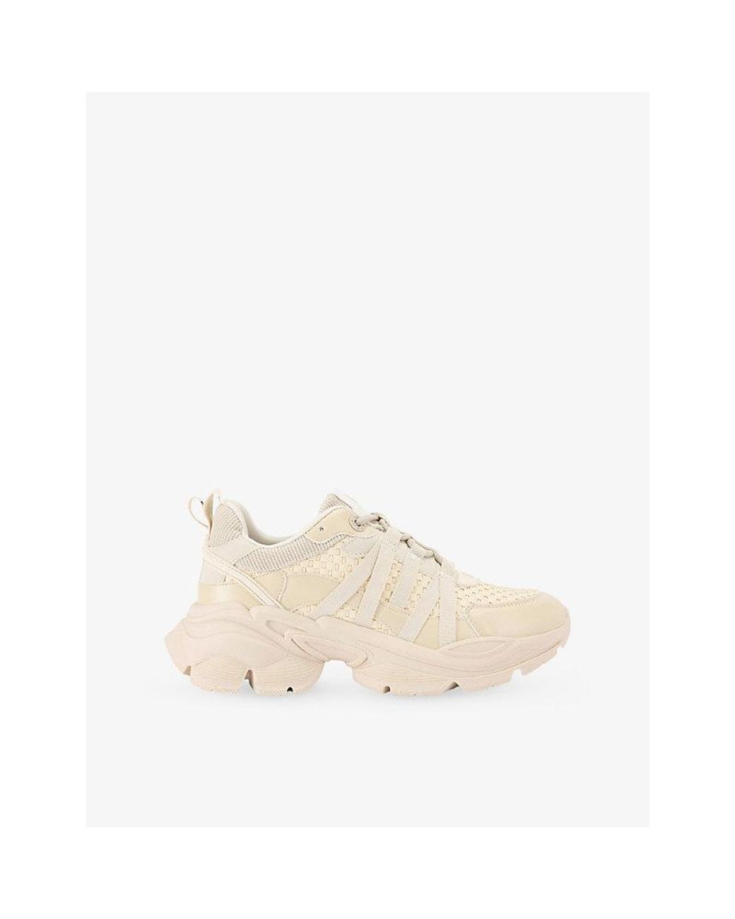KG by Kurt Geiger Natural Lucy Lu Faux-Leather Low-Top Trainers