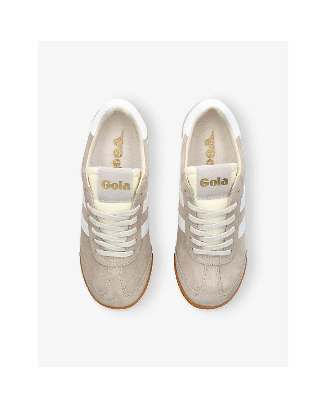 Gola White Elan Suede Low-Top Trainers
