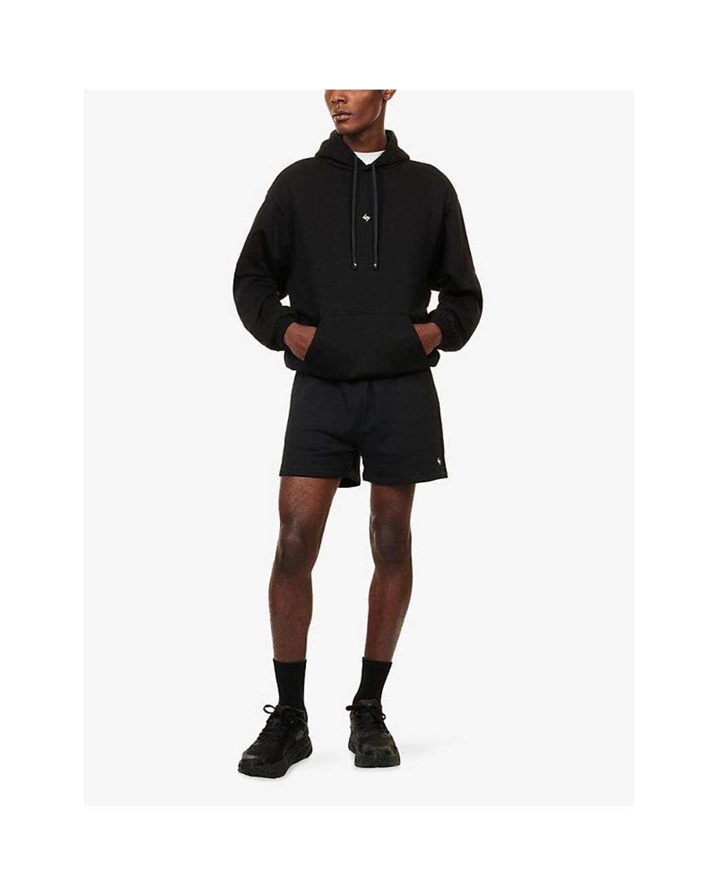 247 BY Represent Black Dna Logo-Print Cotton-Jersey Hoody for men