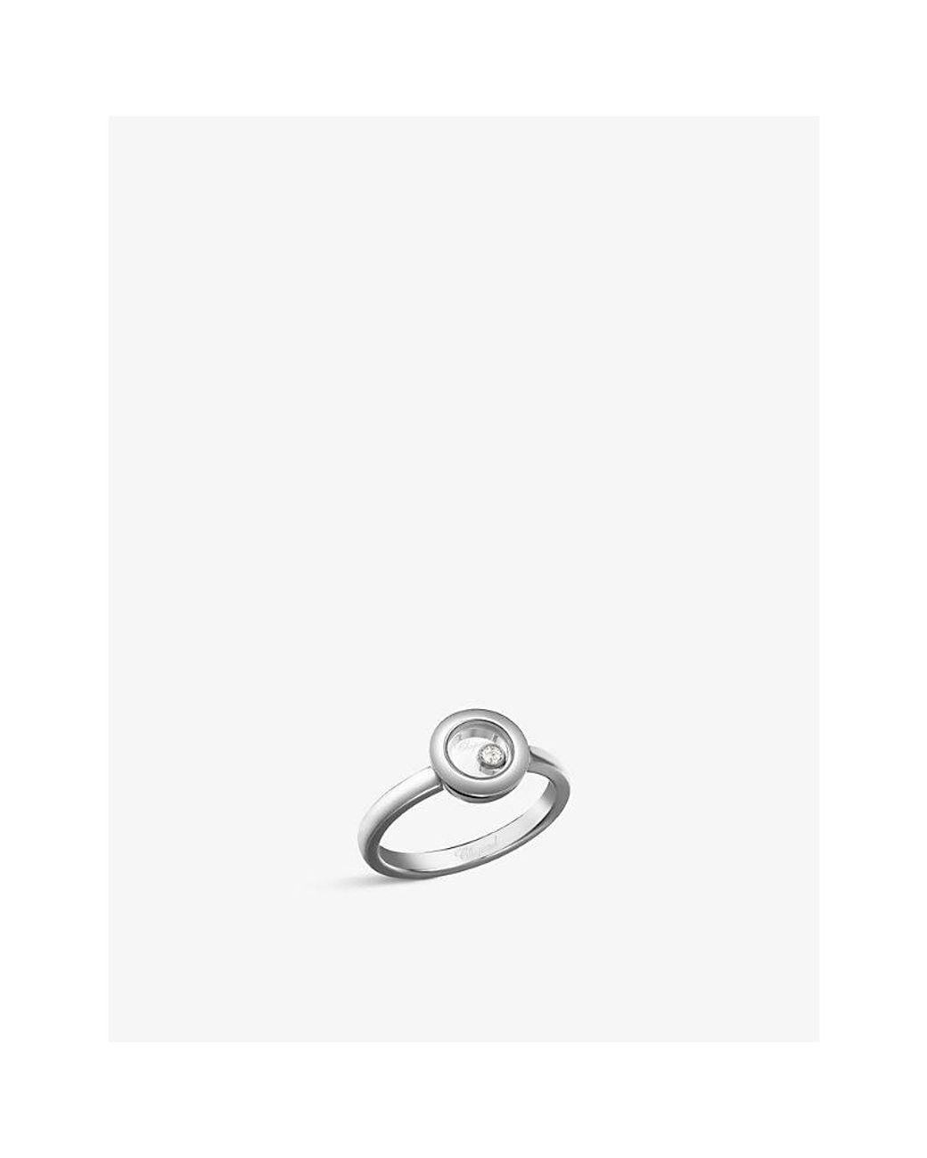 Chopard White Happy Diamonds 18Ct- And 0.05Ct Brilliant-Cut Diamond Ring