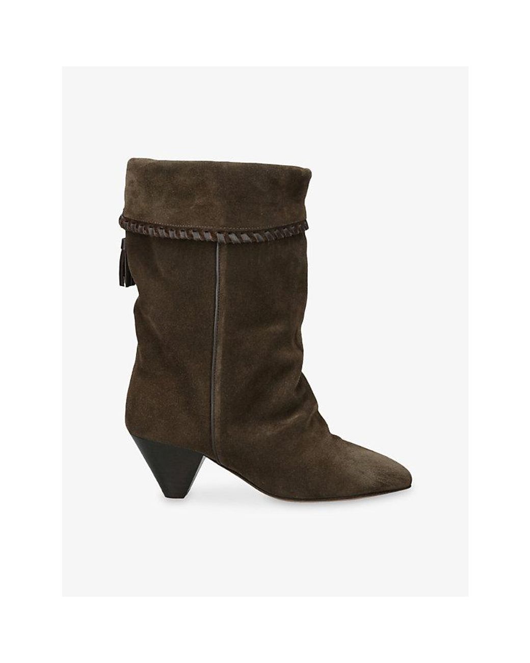 Isabel Marant Brown Dalby Heeled Suede Boots