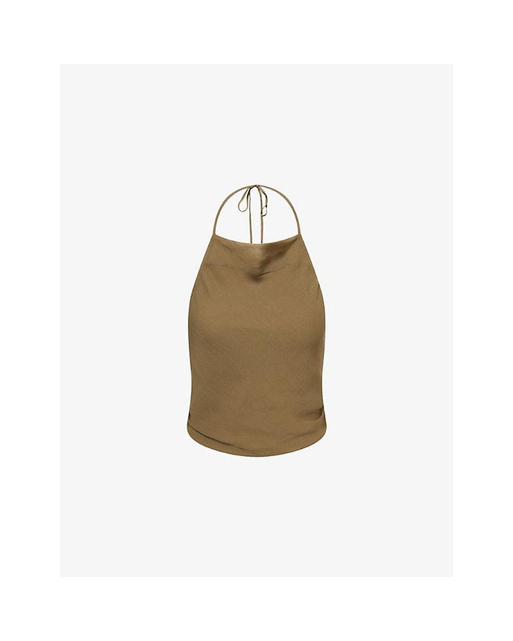 Bec & Bridge Natural Samantha Halterneck Georgette Top