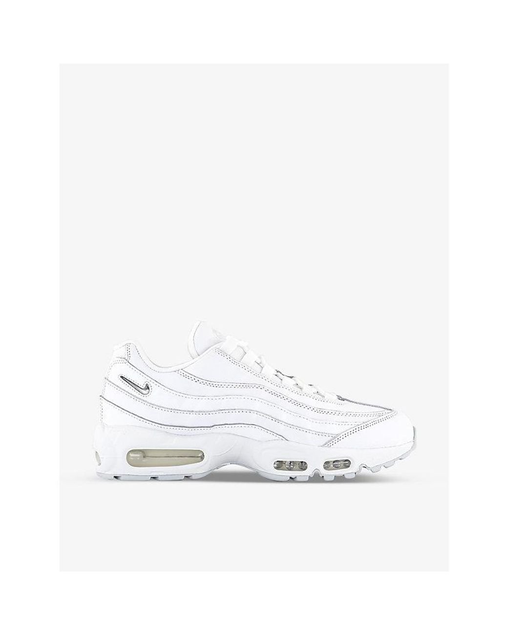 Nike Air Max 95 Logo-embossed Leather Low-top Trainers in White for Men |  Lyst
