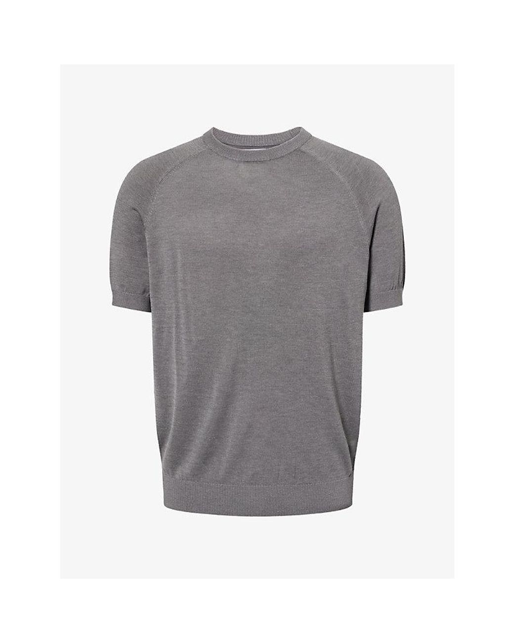 Raith Gray Riera Crew-Neck Knitted Top for men