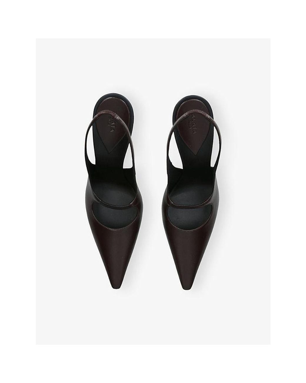 Alaïa Black Drop Slingback Leather Heeled Courts