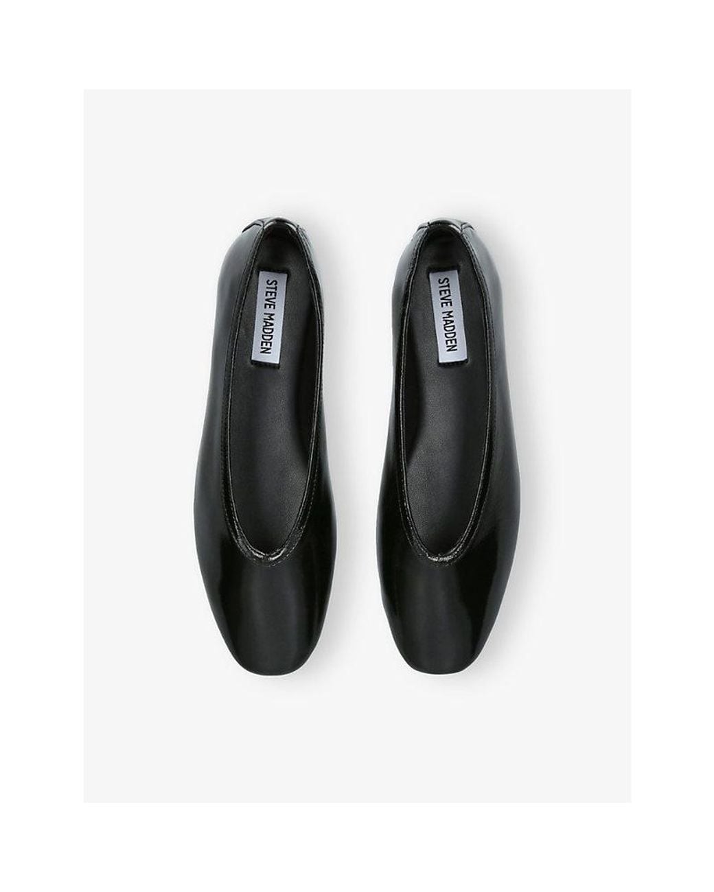 Steve Madden Black Leni Patent-Leather Pumps