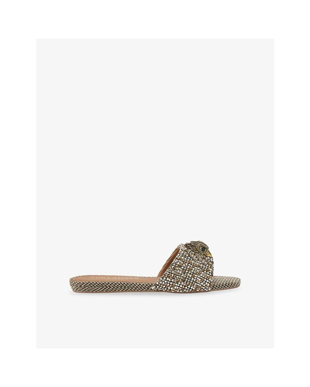 Kurt Geiger Multicolor Kensington Woven Flat Sandals