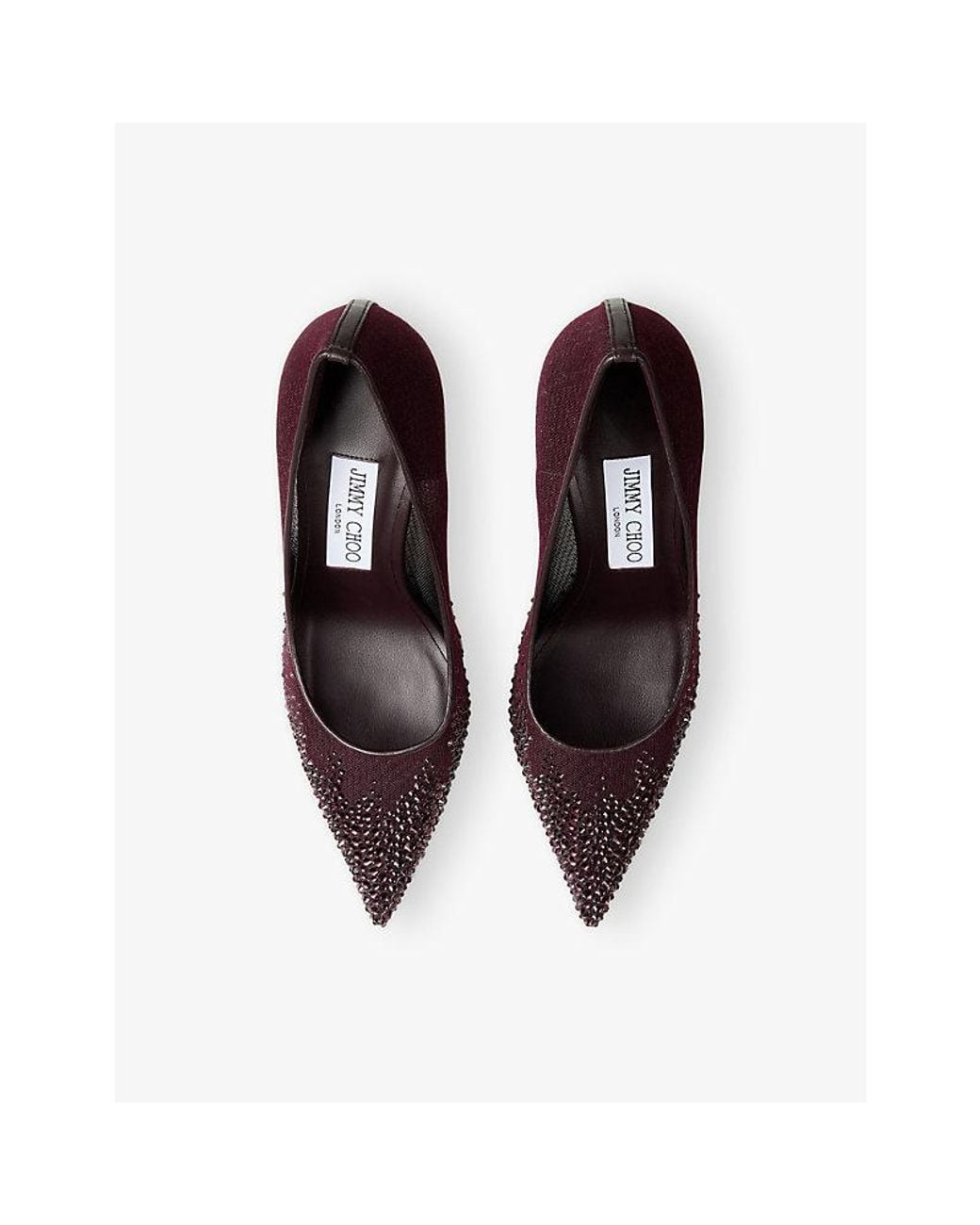 Jimmy Choo Purple Love 85 Crystal Leather And Mesh Pumps