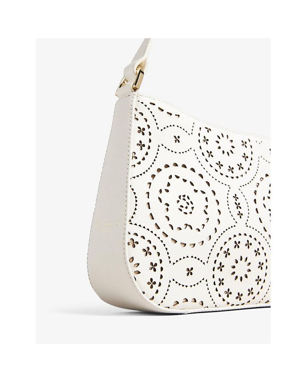Ted Baker Libily Leather Shoulder Bag in White | Lyst