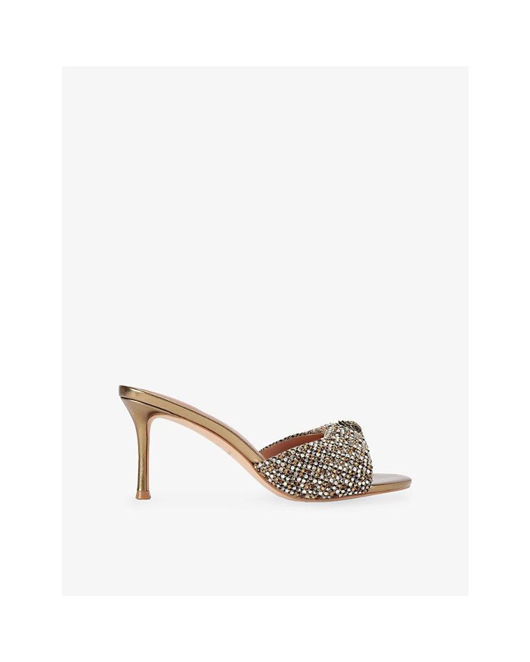 Kurt Geiger Metallic Oxford Woven Heeled Mules