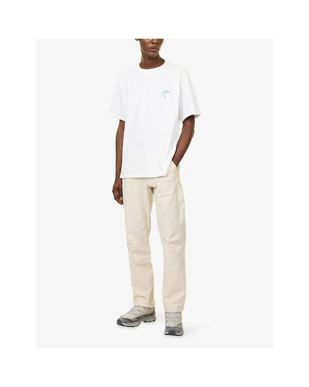 Arc'teryx White Kragg Graphic-Print Cotton T-Shirt for men