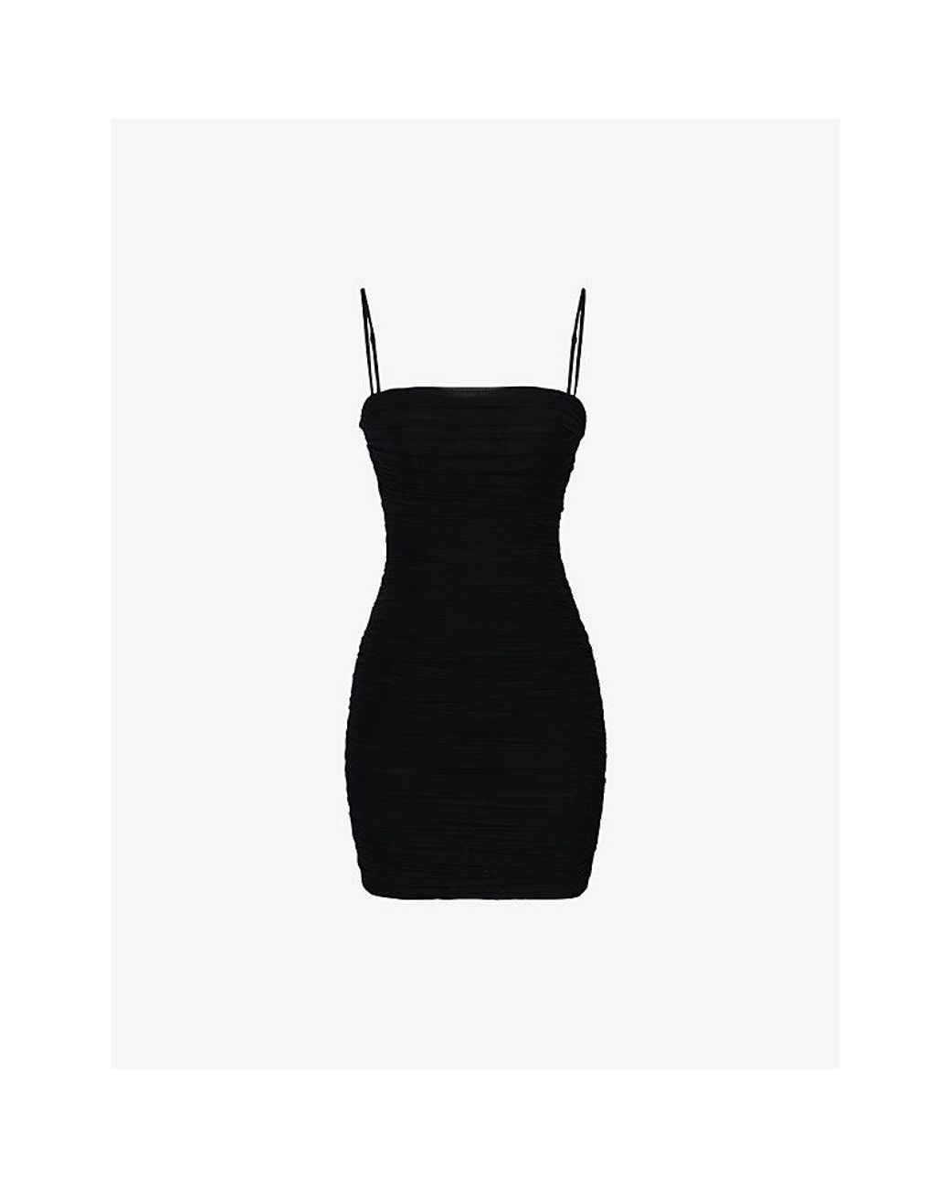 House Of Cb Black Ella Stretch-Mesh Mini Dress Xs (A-C Cup)