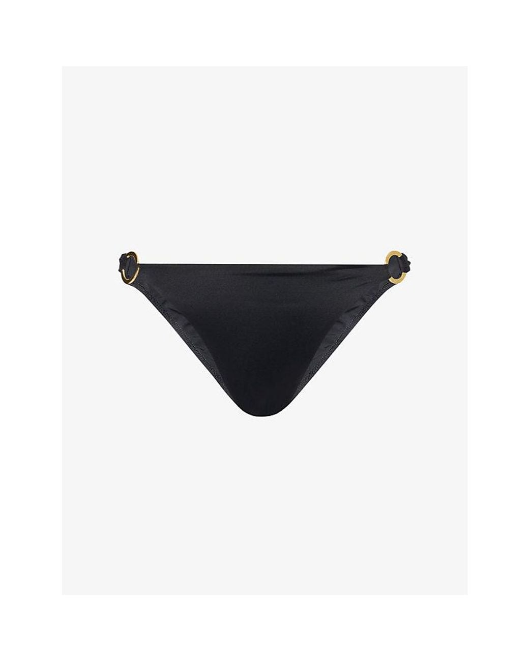 Away That Day Black Sorrento Ruched Bikini Bottoms
