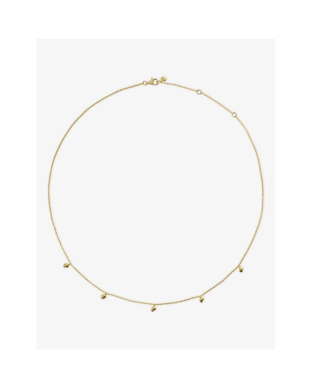Monica Vinader Metallic Fragments Asymmetric 18Ct-Plated Vermeil Sterling- Chain Necklace