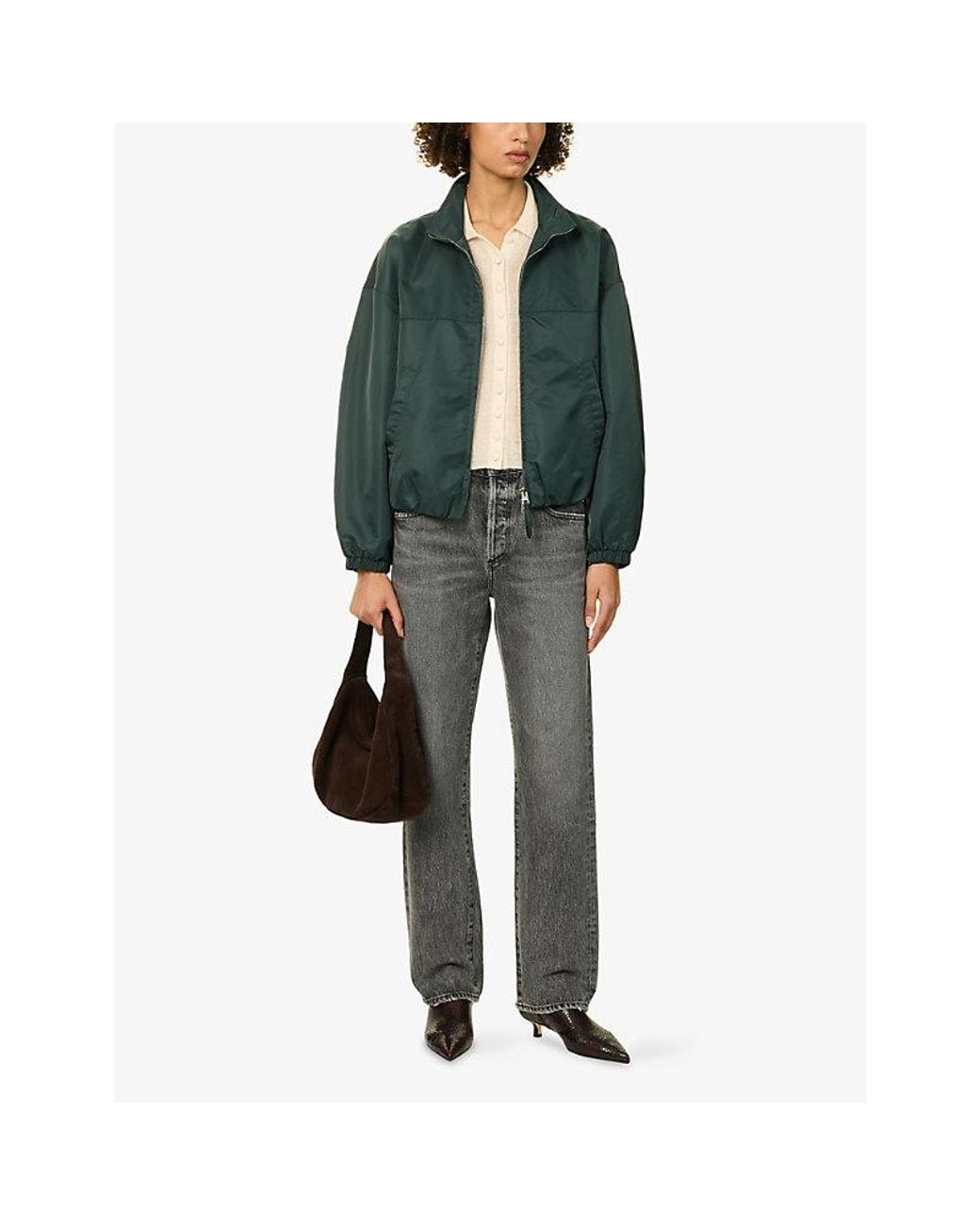 Citizens of Humanity Green Barracuta Bubble Woven Jacket