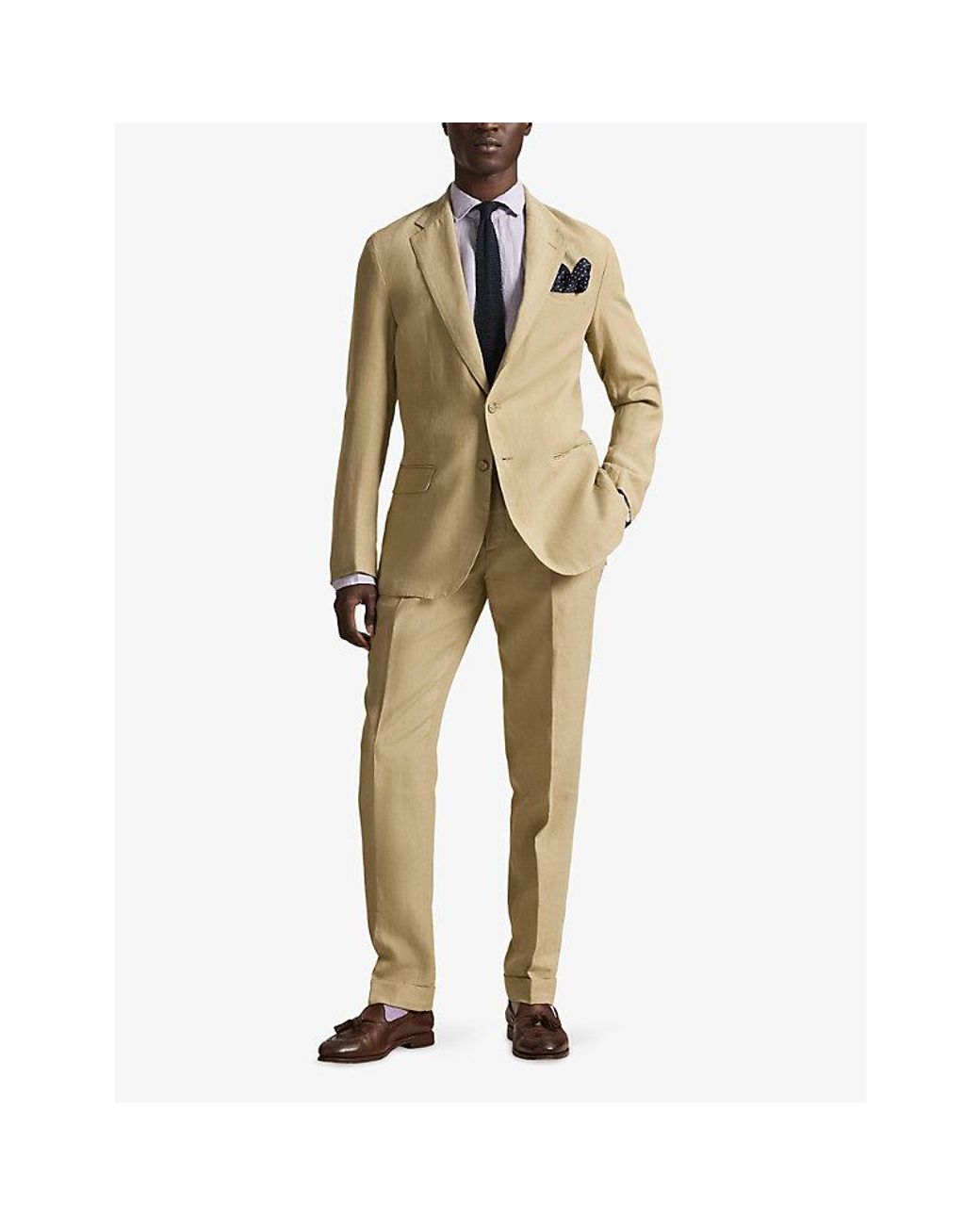 Polo Ralph Lauren Natural Single-Breasted Notch-Lapel Linen Blazer for men