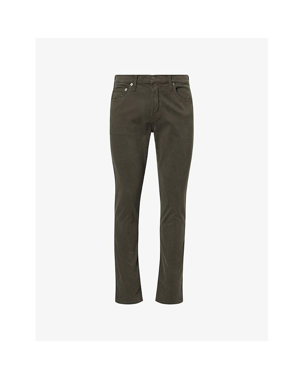 Citizens of Humanity Green London Slim-Fit Stretch-Cotton Blend Trousers for men