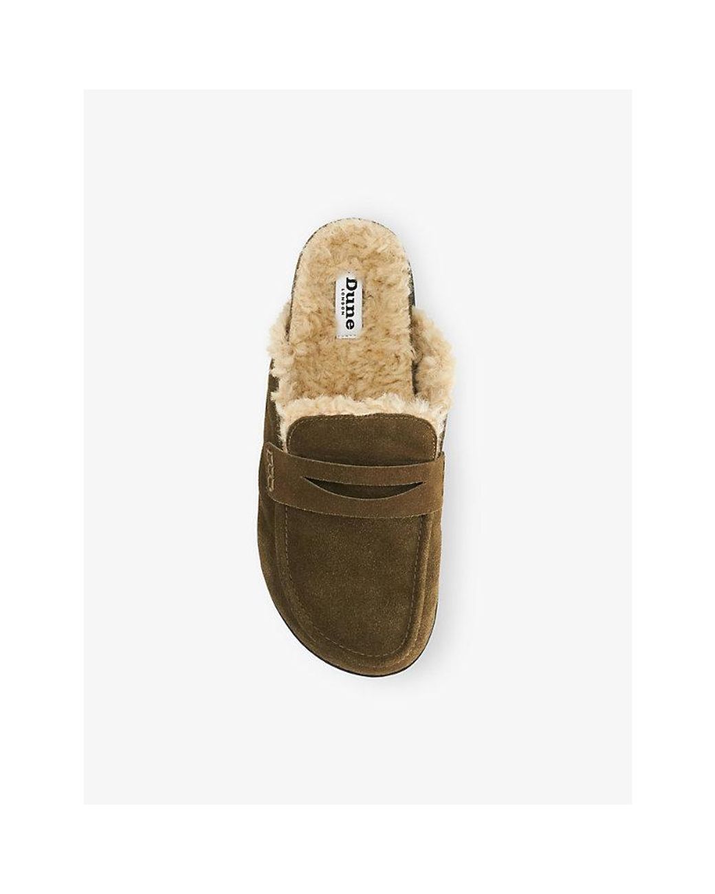 Dune Green Goldy Suede Loafers