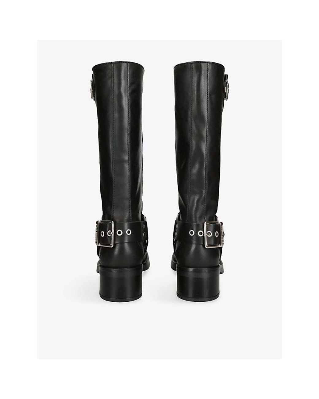 Steve Madden Black Beau Buckled Leather Boots