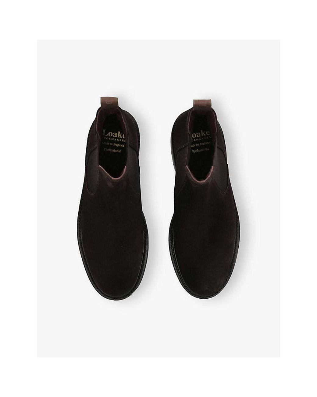 Loake Black Dorchester Suede Chelsea Boots for men