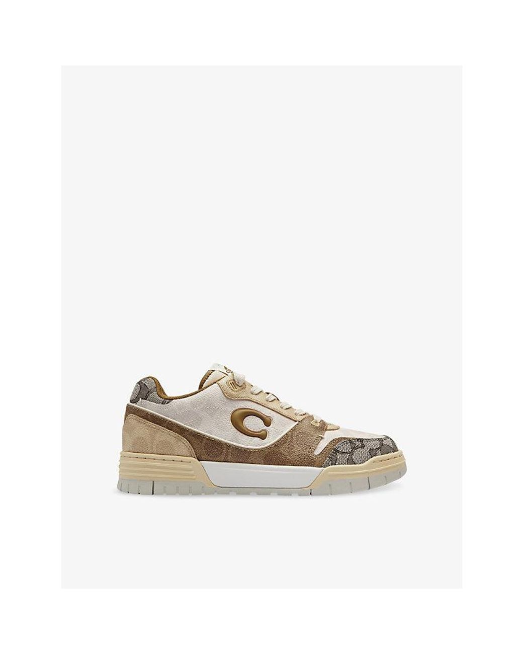 COACH Natural Soho Signature Coated-Canvas Trainers