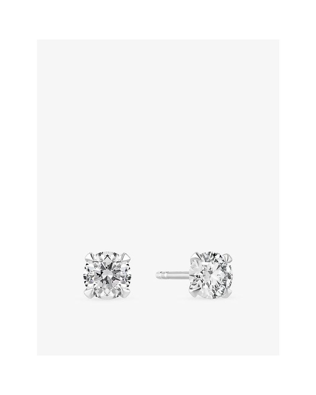 Sif Jakobs White Venice Solitaire 14Ct And 0.50Ct Lab Grown Diamond Earrings