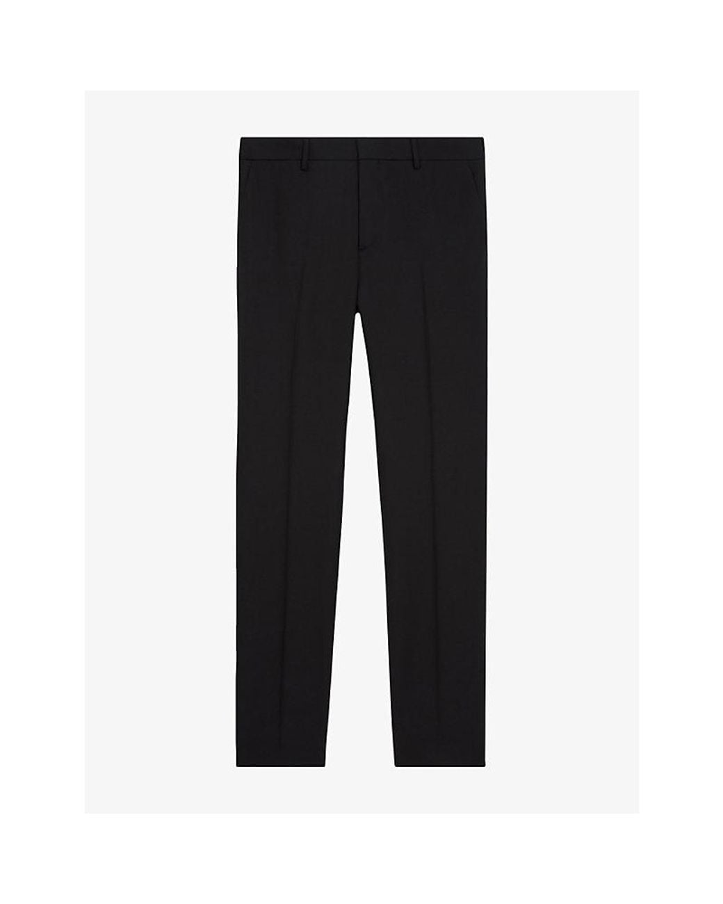 The Kooples Black Slim-Fit Straight-Leg Wool Suit Trousers for men