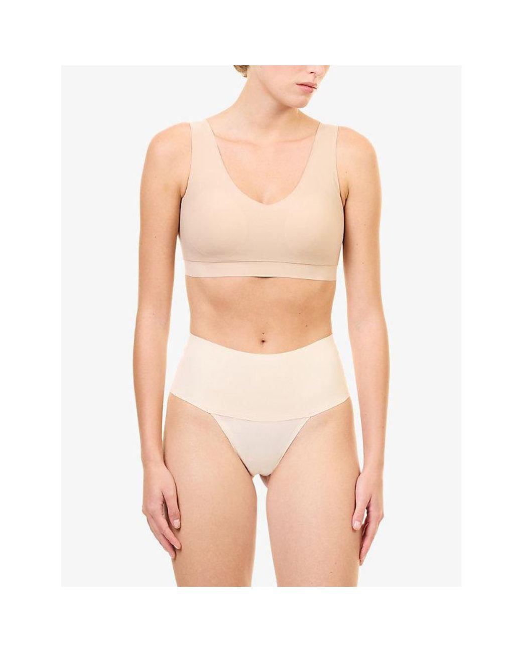 Spanx Natural Supersmooth Undie-Tectable Supima Cotton Thong
