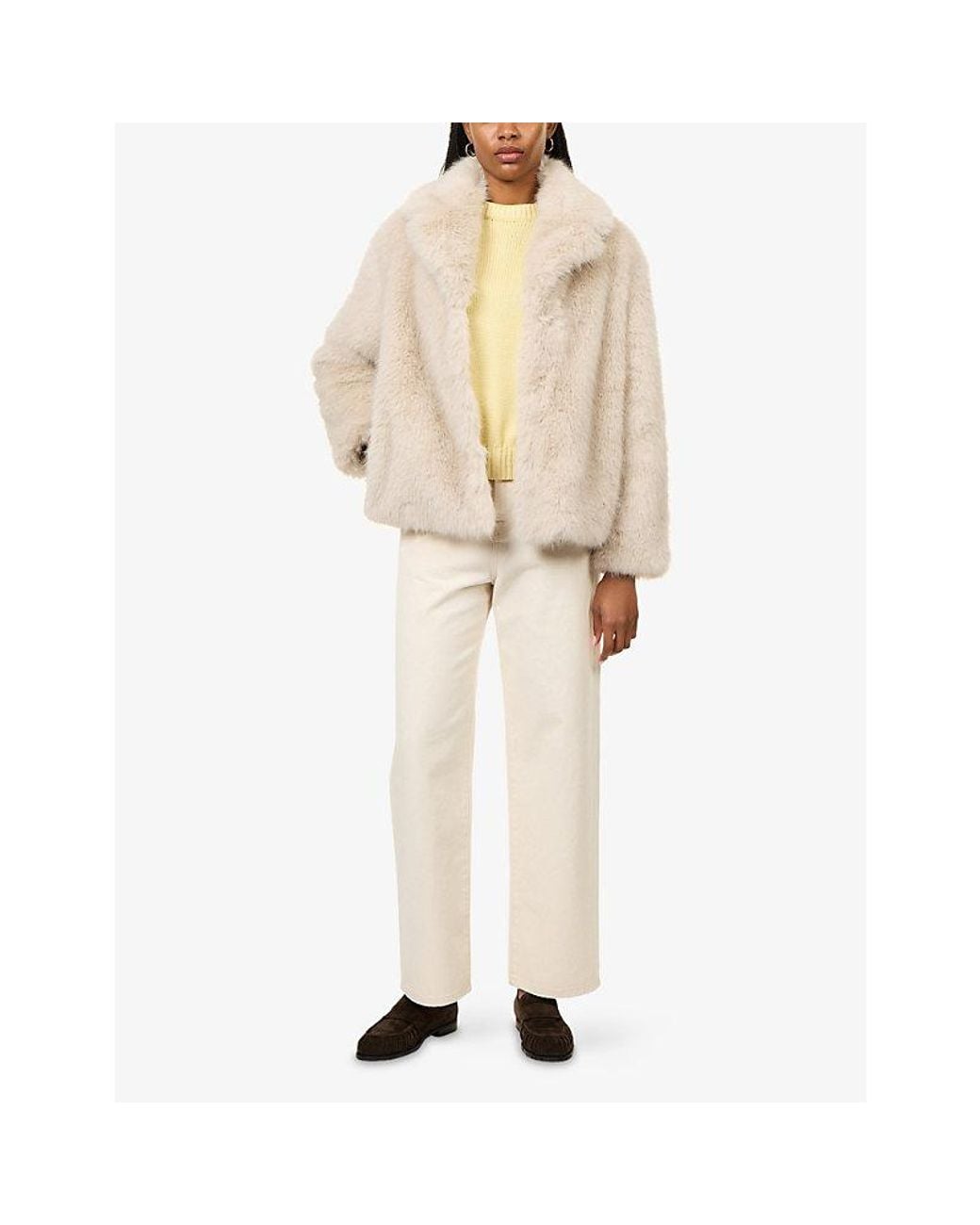 Weekend by Maxmara Natural Short Faux Fur Jacket