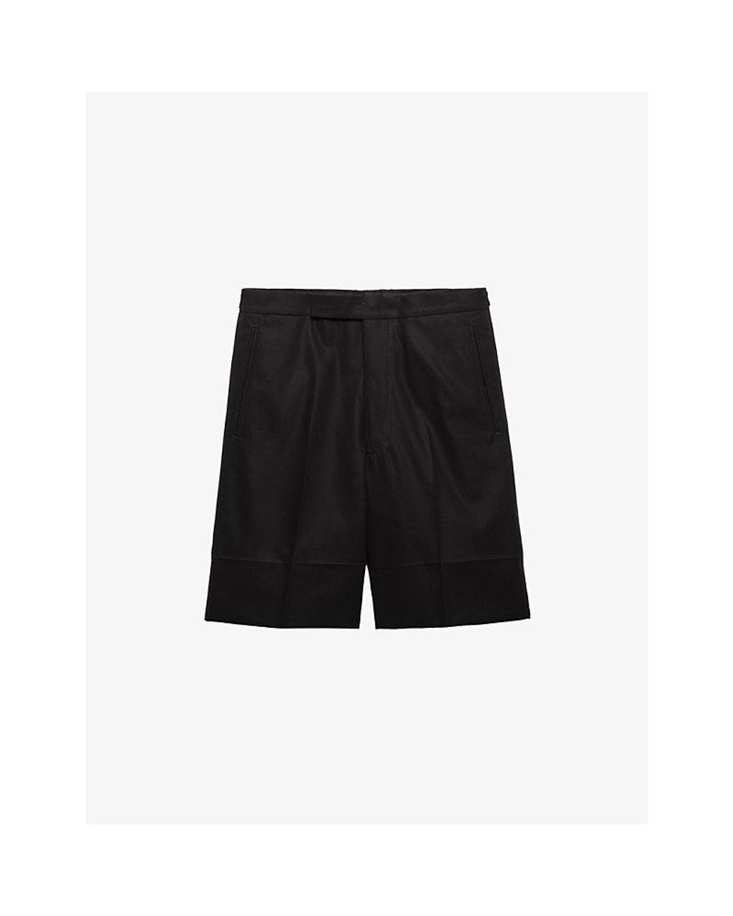 Prada Black Cotton Bermuda Shorts for men