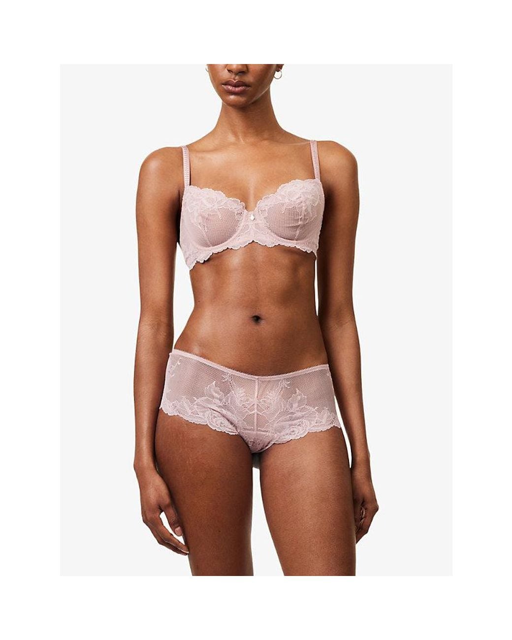 Wacoal Pink Vivid Attraction Classic Underwire Stretch-Lace Bra