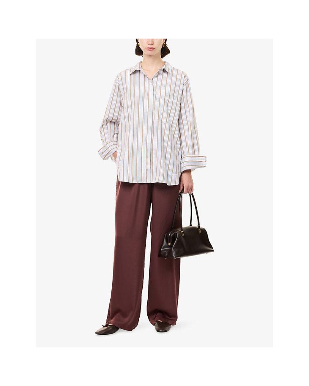 Stylein Red Meike Relaxed-Fit Crepe Trousers