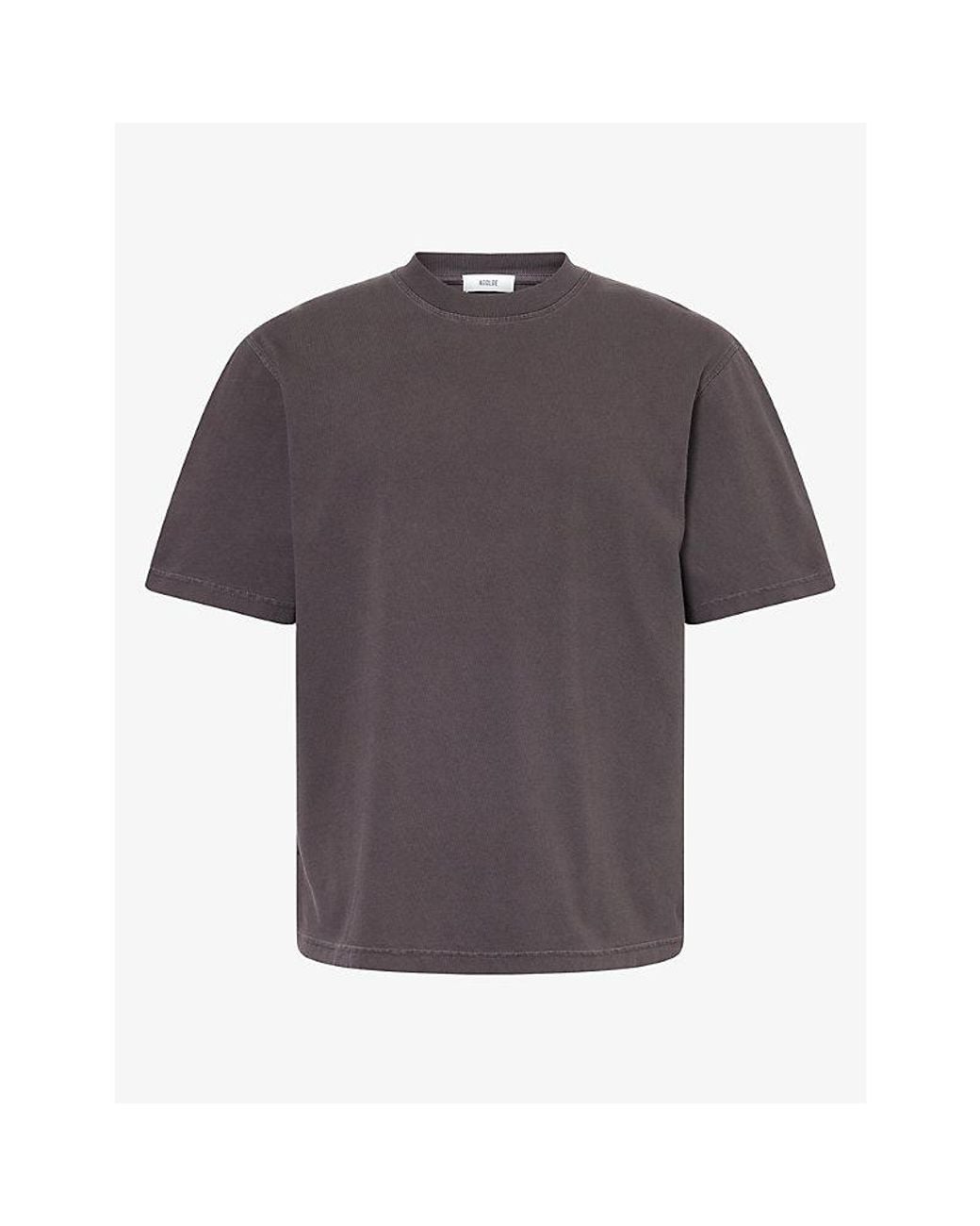 Agolde Purple Asha Mock-Neck Cotton T-Shirt for men