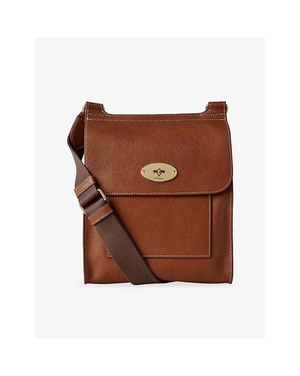 Mulberry Brown Antony Leather Messenger Bag for men