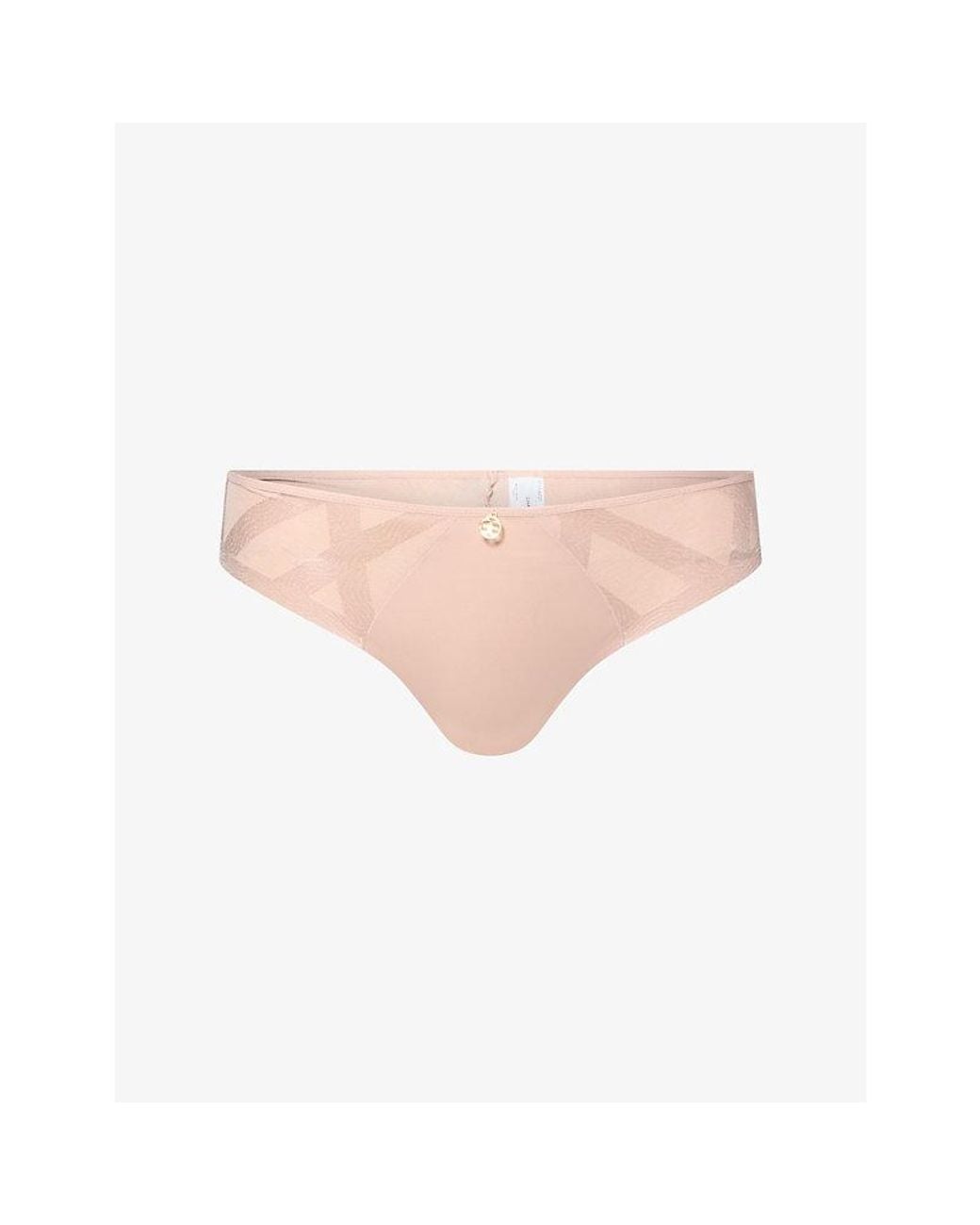 Chantelle Natural Glaze Stretch-Woven Tanga Briefs